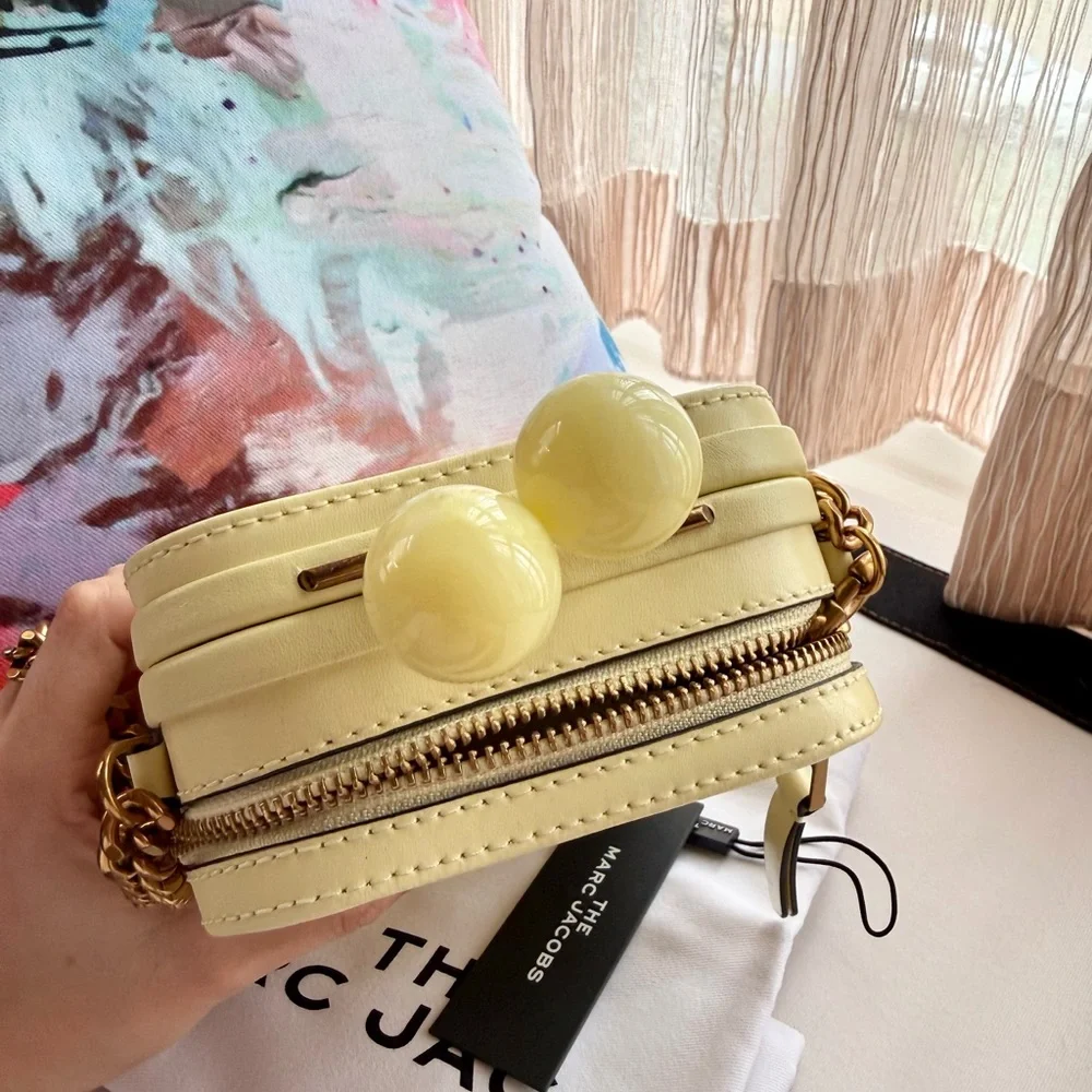 Marc Jacobs Beige Crossbody Bag with Gold Chain